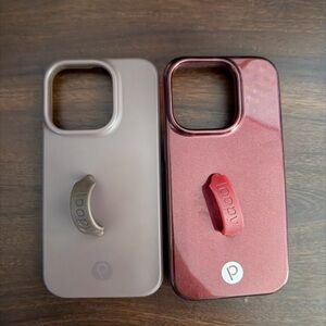 Loopy Cases - red sparkle and brown